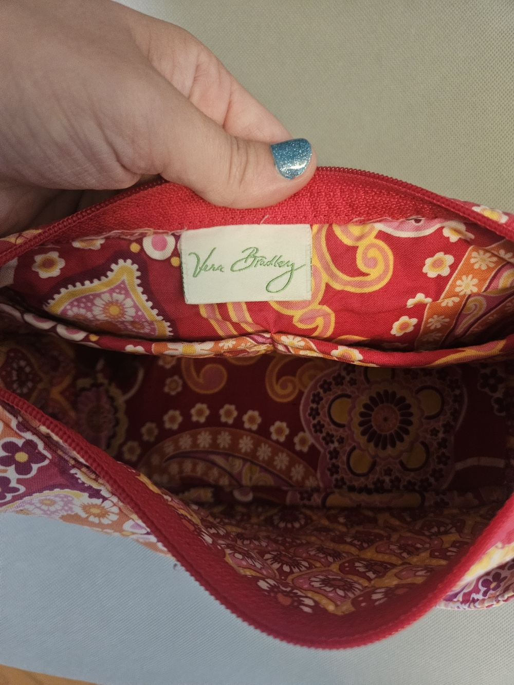 Vera Bradley Maggie Shoulder Bag with Matching Wallet In Raspberry Fizz - Picture 5 of 9